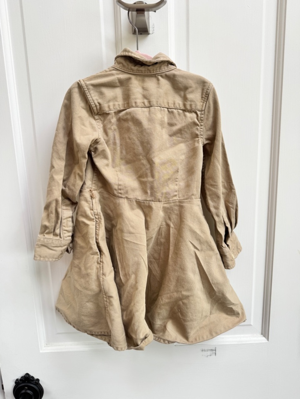 Polo Ralph Lauren Girls 4 4T Khaki Button-Front Long Sleeve Shirtdress - Picture 6 of 6